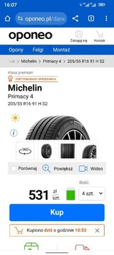  Michelin Primancy 4  205/55R16 