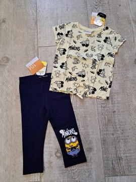 T-shirt + getry/legginsy - Minionki - rozm 104