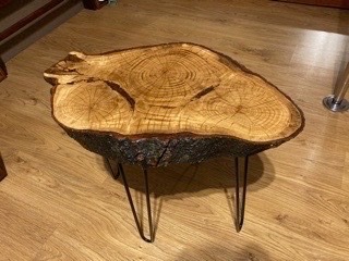 stolik z litego drewna dębowego