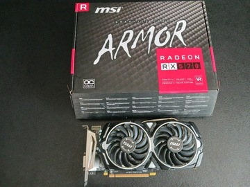 MSI RX 570 8GB ARMOR STAN BARDZO DOBRY