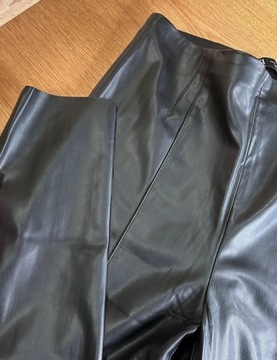 Zara spodnie rurki skinny skóra nowe XL