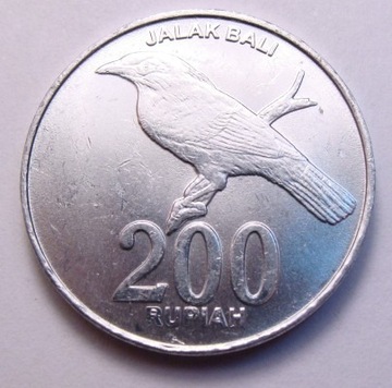 Indonezja 200 rupii 2003 PIĘKNA! Ptak