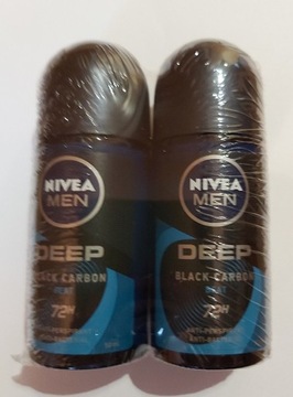 Nivea Men roll-on (2x50 ml) Deep Black Carbon beat