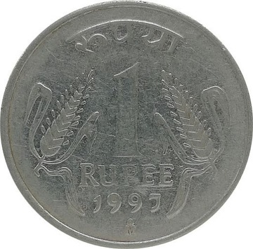 Indie 1 rupee 1997, KM#92.2