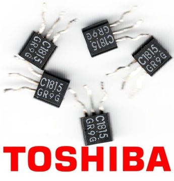 Toshiba 2SC1815 oryginał. wylut z Onkyo. Niskoszum