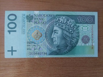 Banknot 100 zł seria IE