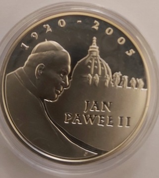 10 złotych Jan Paweł II 2005 srebro