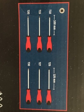 Wkrętaki TORX sześciokatne T10-T30 magnetyczne 