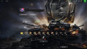 Konto World of Tanks Blitz EU 52%/25- X tier