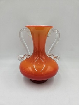 Pomarańczowy wazon amfora Ząbkowice 