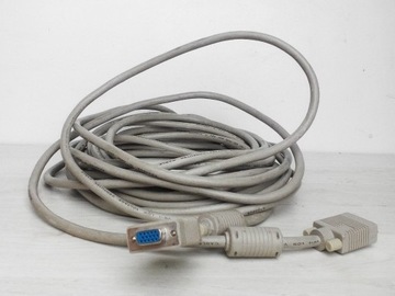 Kabel VGA M/Ż-10m z filtrami ferryt.-przedłużacz