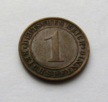 1 reichspfennig 1935A, Republika Weimarska