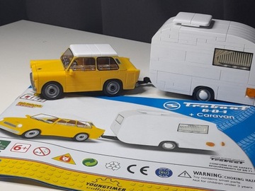 Klocki COBI - model Trabant+Przyczepa