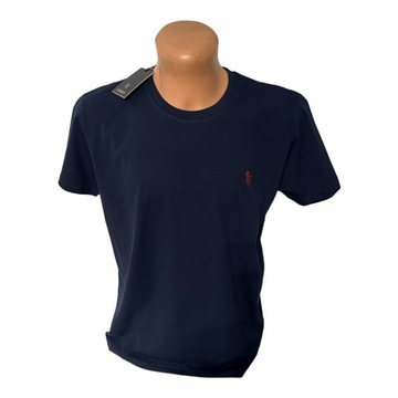 Koszulka T-shirt męski Haft Logo XL granat