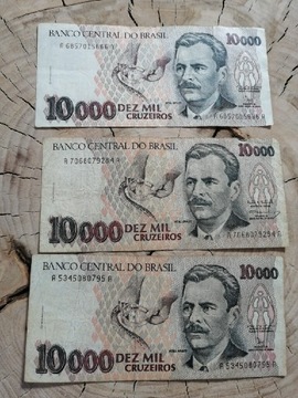 Banknot Brazylii 10000 Cruzeiros 