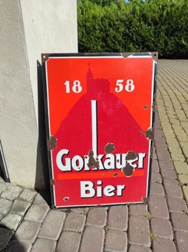 Stary szyld niemiecki gorkauer bier