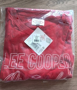 Koszulka Lee Cooper czerwona L męska T-shirt
