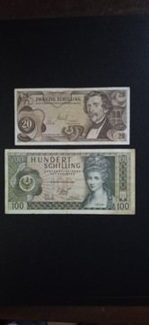Austria zestaw banknotów 