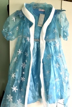 Kostium Elsa Kraina Lodu Frozen 130 cm strój bal