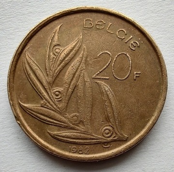 BELGIA 20 Francs 1982