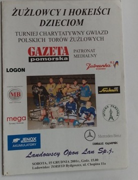 2001 Bydgoszcz żużel na lodzie + hokej program 