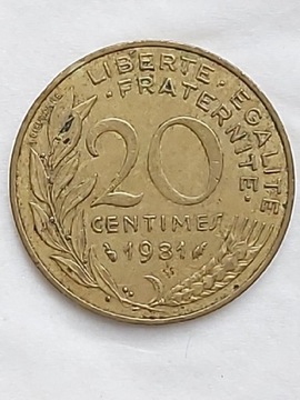 087 Francja 20 centymów, 1981