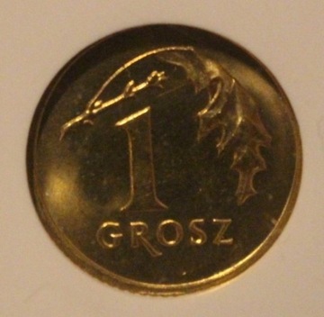 1 GR GROSZ 2000 GCN MS68 ODWROTKA 180 STOPNI