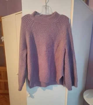 Sweter liliowy Primark ciepły M 38 