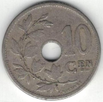 Belgia 10 centymów centimes 1904 E 22 mm  nr 4