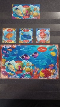Gabon_2020r. fauna morska,ryby, znaczki kasowane