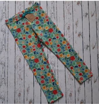 Nowe legginsy r 116 kwiaty LimArt leginsy handmade