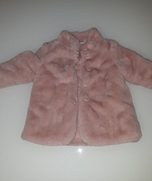 Różowy płaszczyk futerko Coccodrillo r.80
