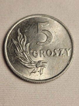 Moneta 5 groszowa aluminiowa z 1949 r.