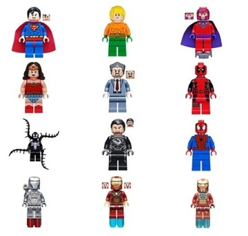 LEGO Marvel minifigurki - Superman,Iron Man,Venom