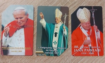 3 karty telefoniczne Ja Paweł II