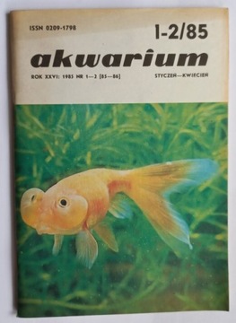 Czasopismo dwumiesięcznik Akwarium nr 1-2 1985