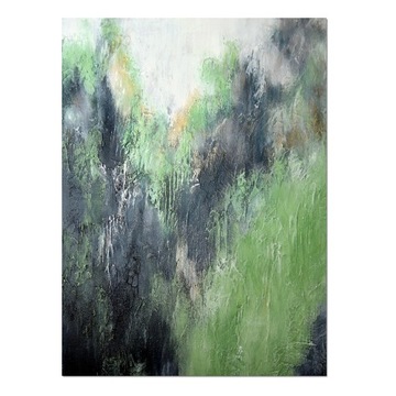 Green zone V, abstrakcja obraz do salonu