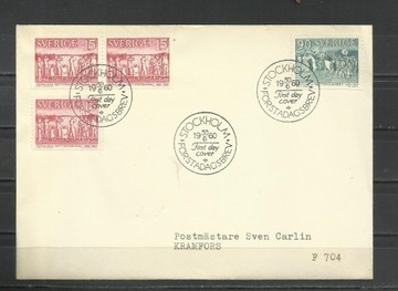 SZWECJA 1960 - SŁANIA , FDC