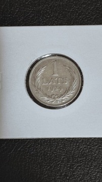 1 ŁAT ŁOTWA 1924ROK  SREBRO 0.835 