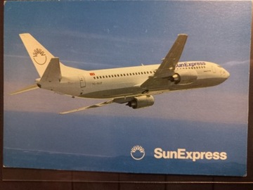 Pocztówka SUNEXPRESS Boeing 737-800