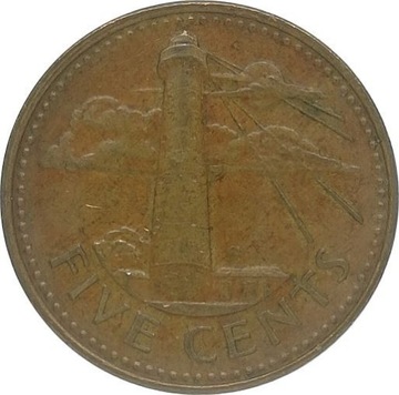 Barbados 5 cents 1988, KM#11