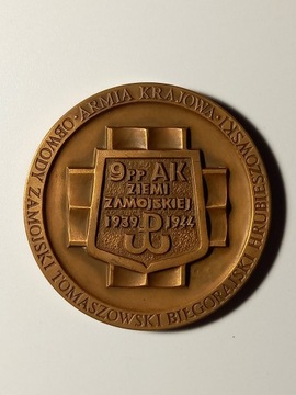 Medal 9 PP AK Ziemi Zamojskiej 1939 1944