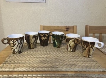 Kubki z ikea ręcznie malowane ceramiczne handmade