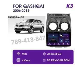 Radio Android Navi NISSAN QASHQAI J10 GPS 