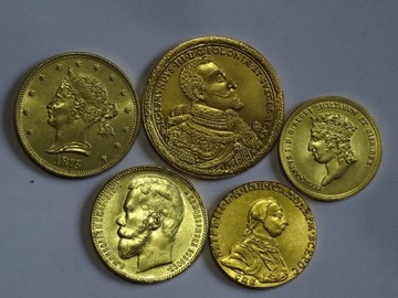 Ciekawy mix monet repliki niemagnetyczne-A24