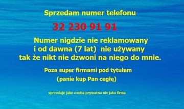 Sprzedam Numer telefonu