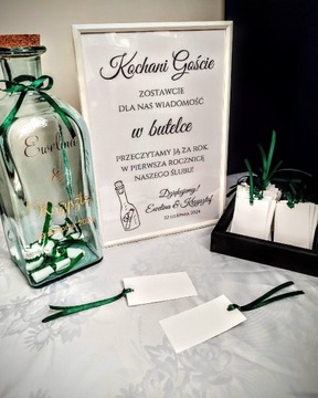 List w butelce księga gości  ślub na 150gosci 