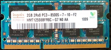 Hynix HMT125S6BFR8C-G7 2GB PC3-1066 MHz