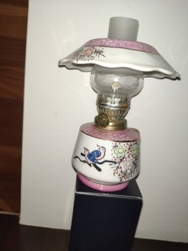 Kolekcjonerska porcelanowa mini lampka naftowa n8