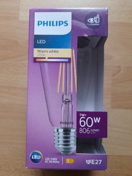 Żarówka PHILIPS LED FILAMENT 60W E27 806 LUMEN